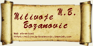 Milivoje Božanović vizit kartica